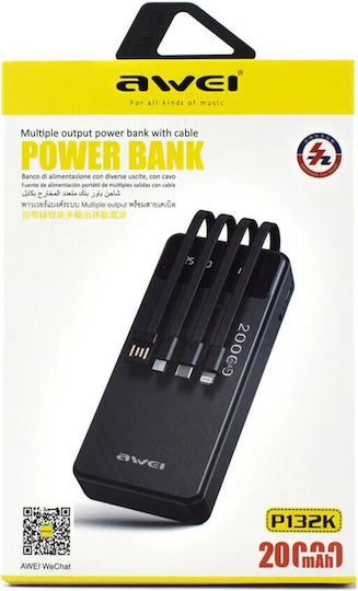 P132K Power Bank 20000mAh Μαύρο