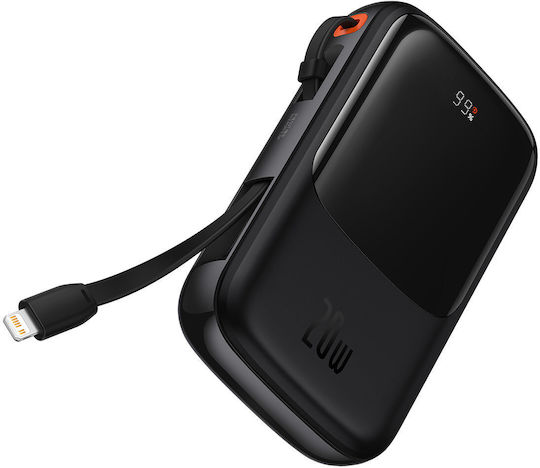 Baseus Qpow Pro Power Bank 10000mAh 20W с USB-A порт и USB-C порт Power Delivery / Бързо зареждане 3.0 Черен