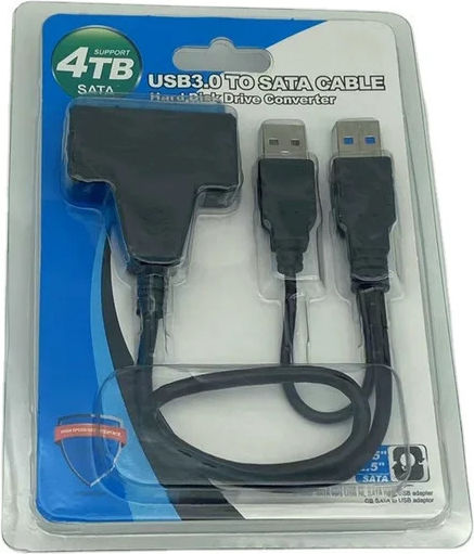 USB 3.0 zu SATA Adapter Unterstützung 2,5 oder 3,5 Zoll USB zu SATA Schwarz