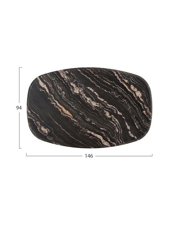 HomeMarkt Rectangular Werzalit Table Surface Black 146x94cm