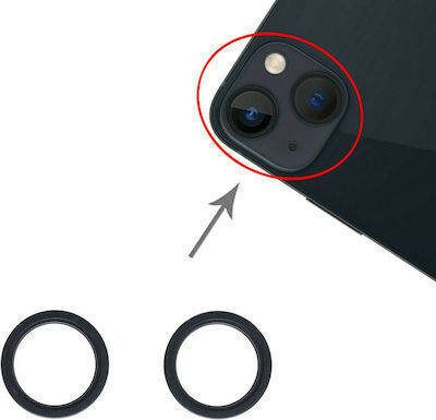 Τζαμάκι Κάμερας Μαύρο για iPhone 13 Mini