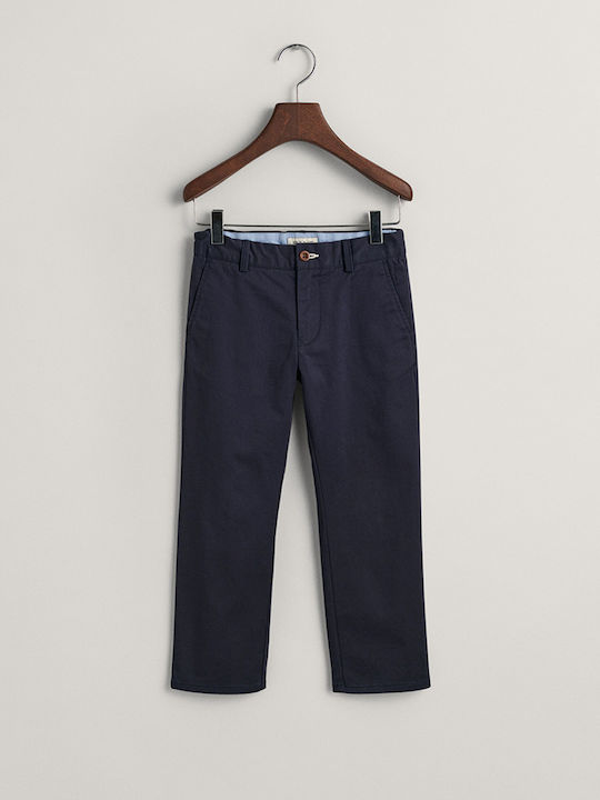 Gant Boys Fabric Chino Trouser Navy Blue