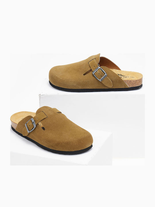 Anatomical Leather Women's Slippers Green