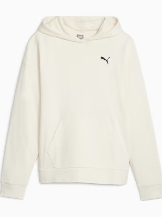 PUMA Better Φούτερ Λευκό με Κουκούλα