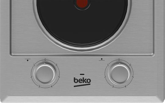 Beko Domino Εμαγιέ Εστία Αυτόνομη Inox 28.8x51εκ. Ασημί