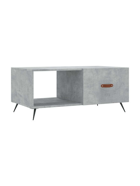 Rectangular Wooden Coffee Table Gray L90xW50xH40cm