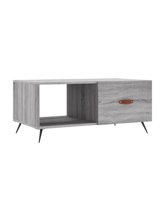 Rectangular Wooden Coffee Table Γκρι Sonoma L90xW50xH40cm