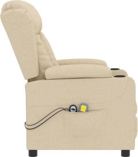 Πολυθρόνα Relax Massage με Υποπόδιο Μπεζ 72.5x96x99.5cm