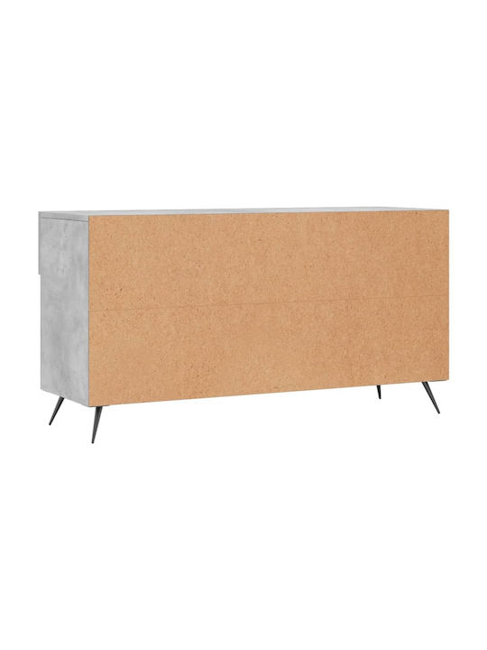 Wooden Shoe Organizer with 4 Shelves Concrete 102x35x55cm