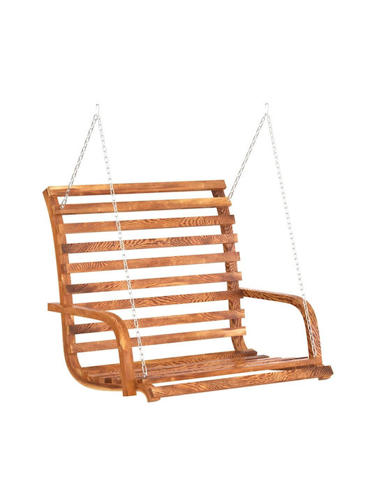 Leagăn Fotoliu Cu Suport Din Lemn Maro Rezistent Până La 110kg 176.5x101x169.5cm
