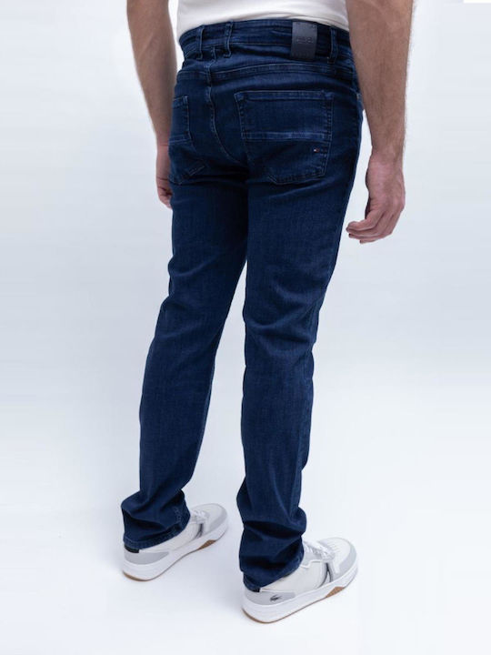 Men's Elastic Jeans Pants with Regular Fit Navy Blue