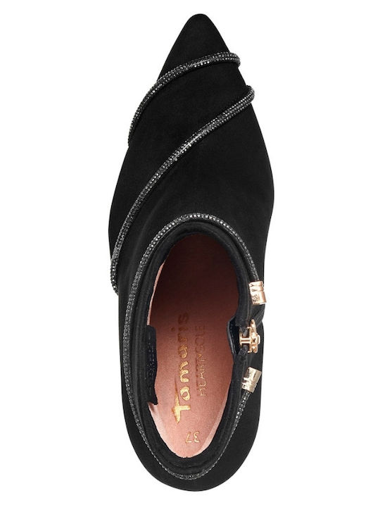 Leder Stiefeletten Damen Schwarz