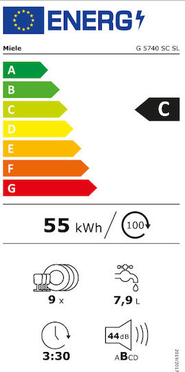 Miele Freistehender Geschirrspüler für 9 Gedecke B45xH90cm Weiß