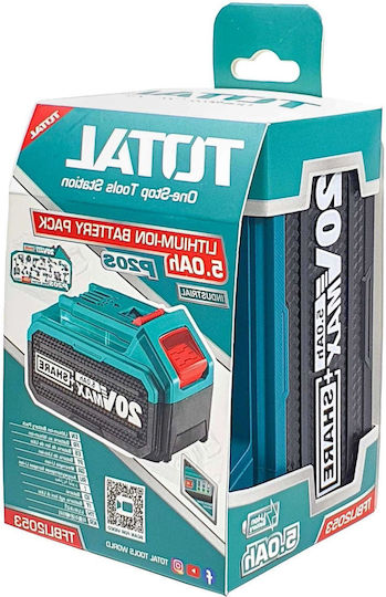 Total Батерия за Инструменти Литиеви 20V с Капацитет 5Ах P20S