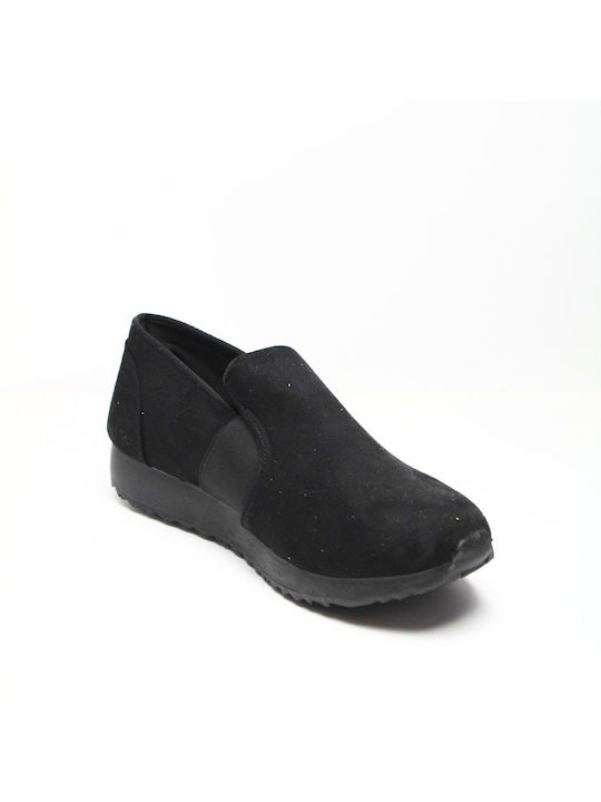 Alta Moda Piele sintetică Anatomic Slip-on-uri pentru femei Negru