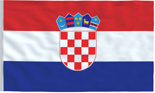 Flagge von Kroatien Polyester mit einem Einsatz 5,55 m. aus Aluminium