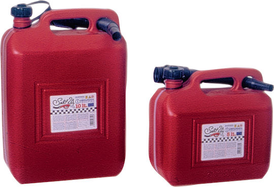 Campus Double Position Fuel Can Plastic with Extension Tube 5lt Red