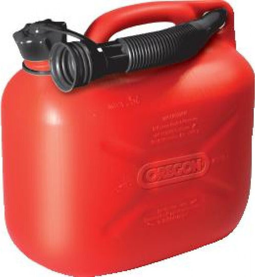 Deura Dual Position Fuel Can Plastic with Extension Tube 5lt Red