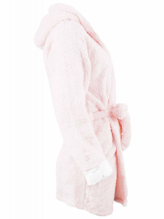 G Secret Winter Women's Fleece Robe Pink