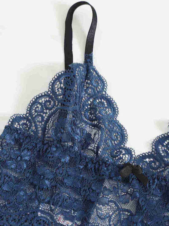 Merry See Set Pijamale pentru Femei Satin Albastru