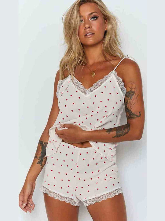 Merry See Καλοκαιρινό Babydoll Λευκό