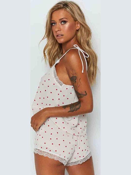 Merry See Καλοκαιρινό Babydoll Λευκό