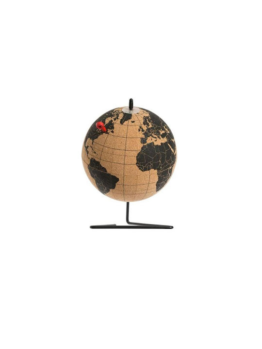 Glob pământesc în limba engleză cu Diametru 15 cm și Înălțime 19 cm Negru