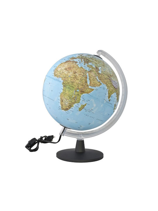 Cosmic Illuminated World Globe Greek with Diameter 25cm