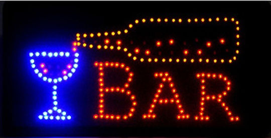 Bar Πινακίδα LED με Κίνηση Μονής Όψης 50x28cm