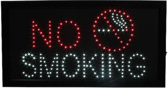 "No Smoking" Πινακίδα LED με Κίνηση Μονής Όψης 50x26cm
