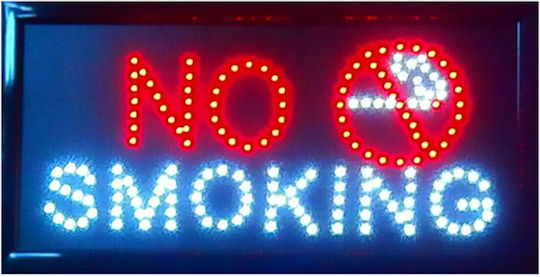 "No Smoking" Πινακίδα LED με Κίνηση Μονής Όψης 50x26cm
