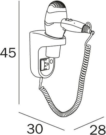 Inda AV054Y Сешоар за хотел Сребрист 1.8кВт