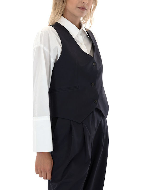 Women's Vest Blue Black