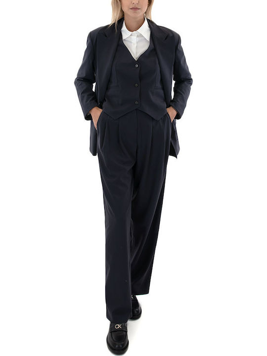 Women's Vest Blue Black