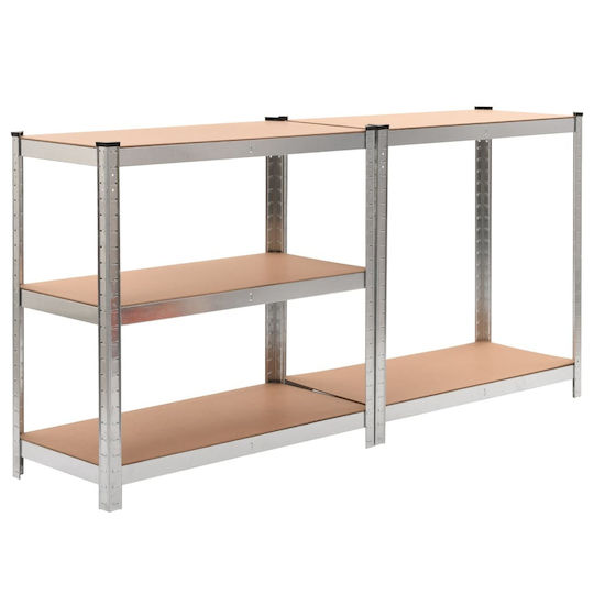 AR Shelving Dexion Regal Verzinkt 90x45x180cm mit 5 Regalen Gesamtbelastbarkeit 1500kg
