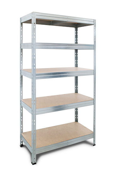 AR Shelving Dexion Regal Verzinkt 90x45x180cm mit 5 Regalen Gesamtbelastbarkeit 1500kg