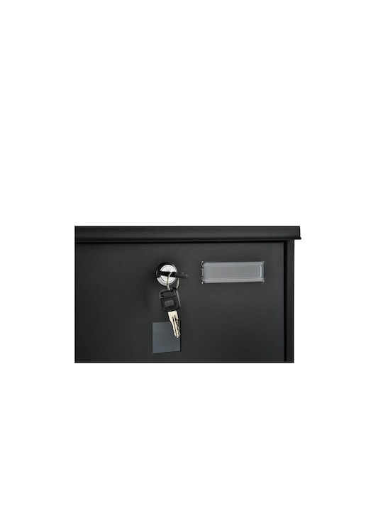 Malatec Cutie Poștală pentru Exterior Metalic în Culoarea Negru 30.7x10x34cm