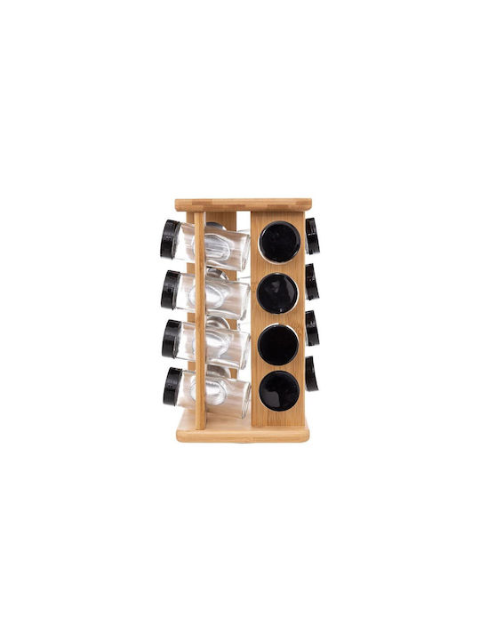 5Five Wooden Tabletop Rotating Spice Rack Brown 17pcs