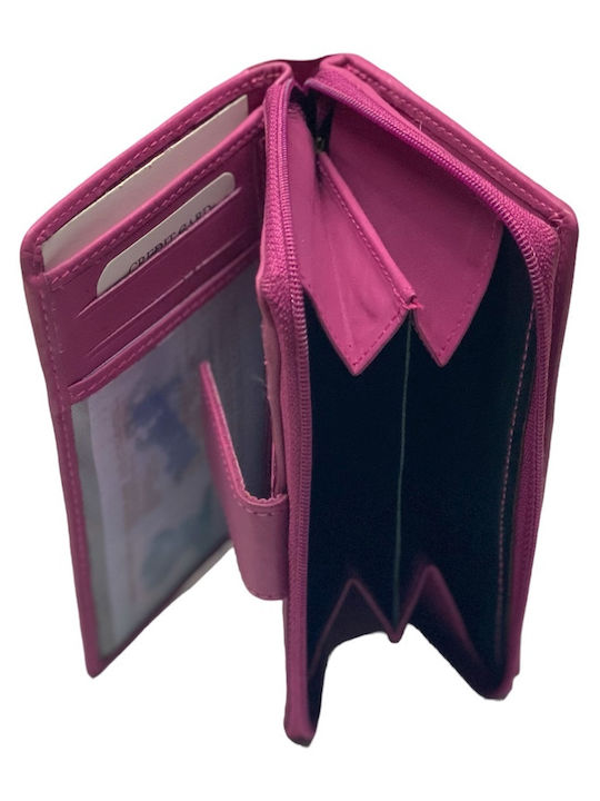 Leather Women's Wallet Classic Fuchsia