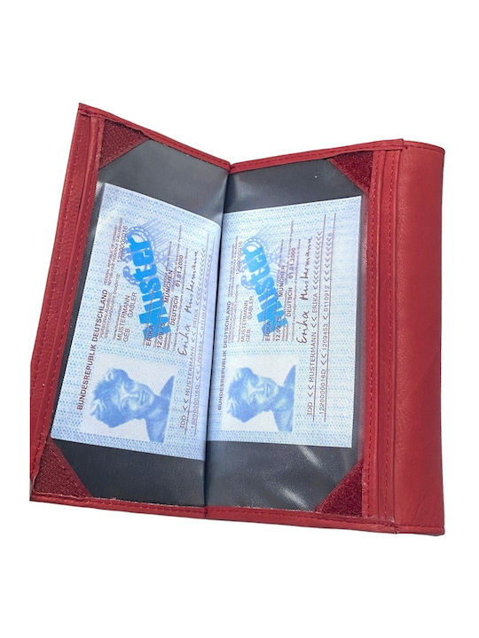 Large Leather Women's Wallet Classic Red