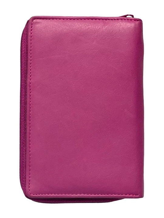 Leather Women's Wallet Classic Fuchsia