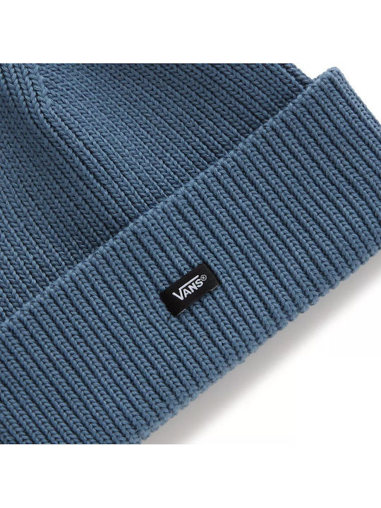 Post Shallow Cuff Beanie Unisex Beanie Knitted in Blue color