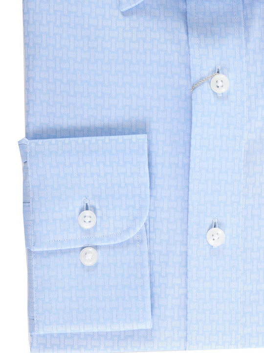 Michael Kors Men's Shirt Long Sleeve Cotton Light Blue