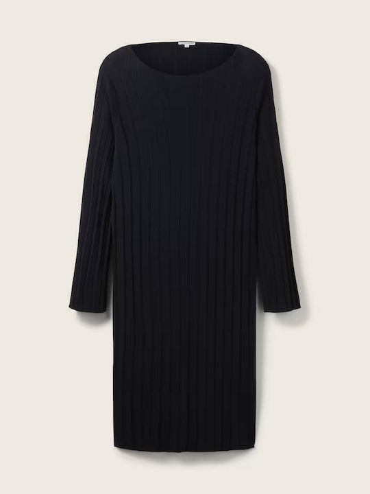 Midi Knitted Dress Navy Blue