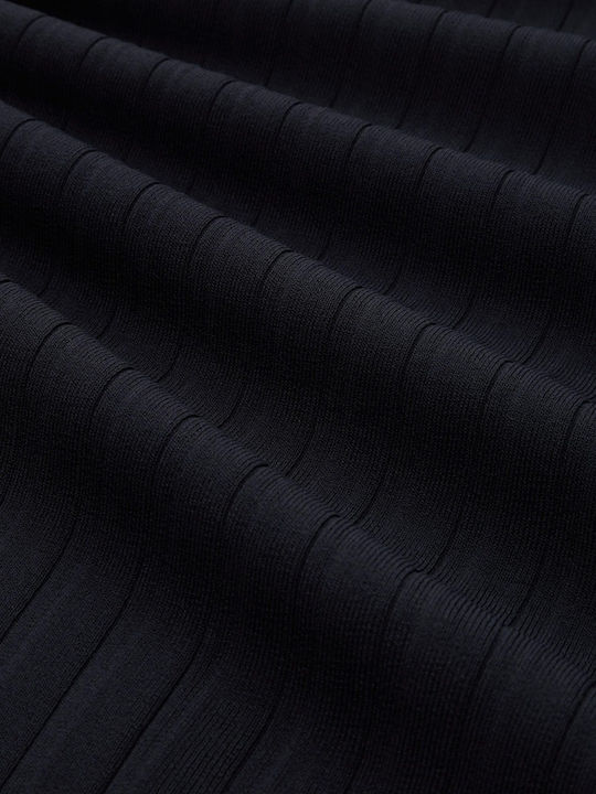 Midi Knitted Dress Navy Blue