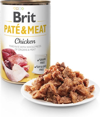 Brit Paté & Meat Υγρή Τροφή Σκύλου με Κοτόπουλο χωρίς Σιτηρά σε Κονσέρβα 800γρ.