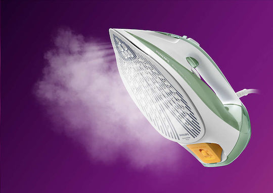 Philips Azur Steam Iron 2600W with Non-stick Plate and Continuous Steam Supply 45g/min Green