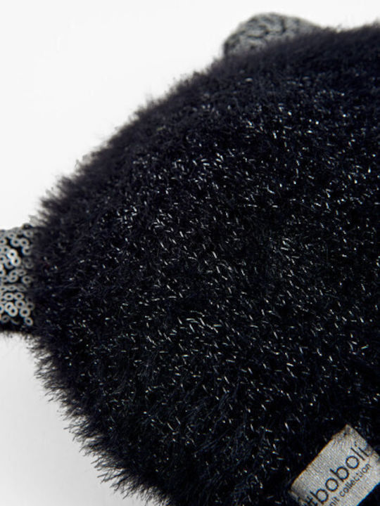 Kids Beanie Knitted Black