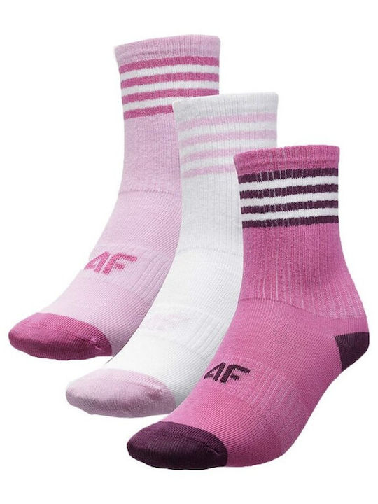 4F Kids' Socks Knee-High Multicolour 3 Pairs