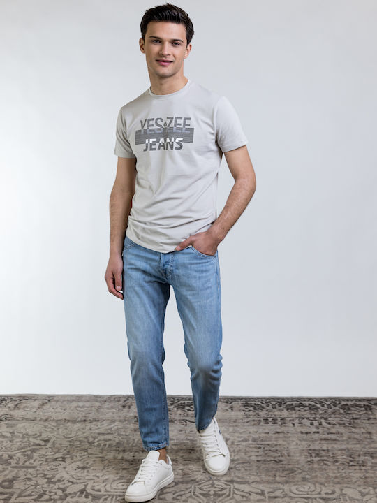 Yes Zee Tricou pentru bărbați cu mâneci scurte Gri